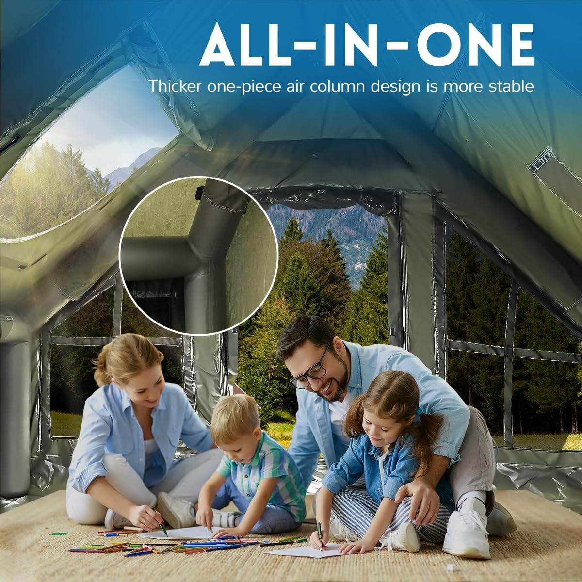 4 Season Inflatable Waterproof Camping Tent X558730