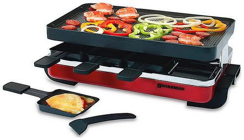 Red Non-Stick Reversible Raclette Grill B931458