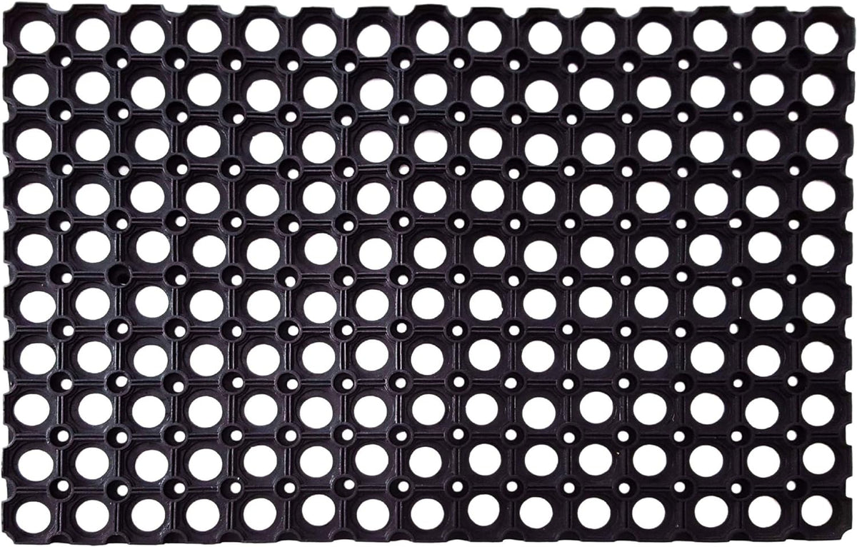Interlocking Rubber Drainage Floor Mat 24 x 16 inches 12 Mats J33664
