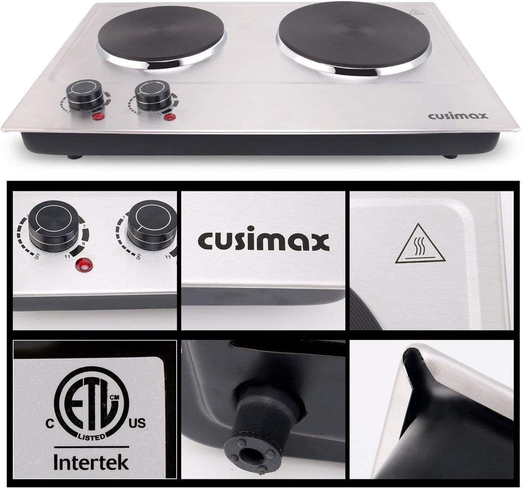 1800W Stainless Steel Double Electric Hot Plate T536306