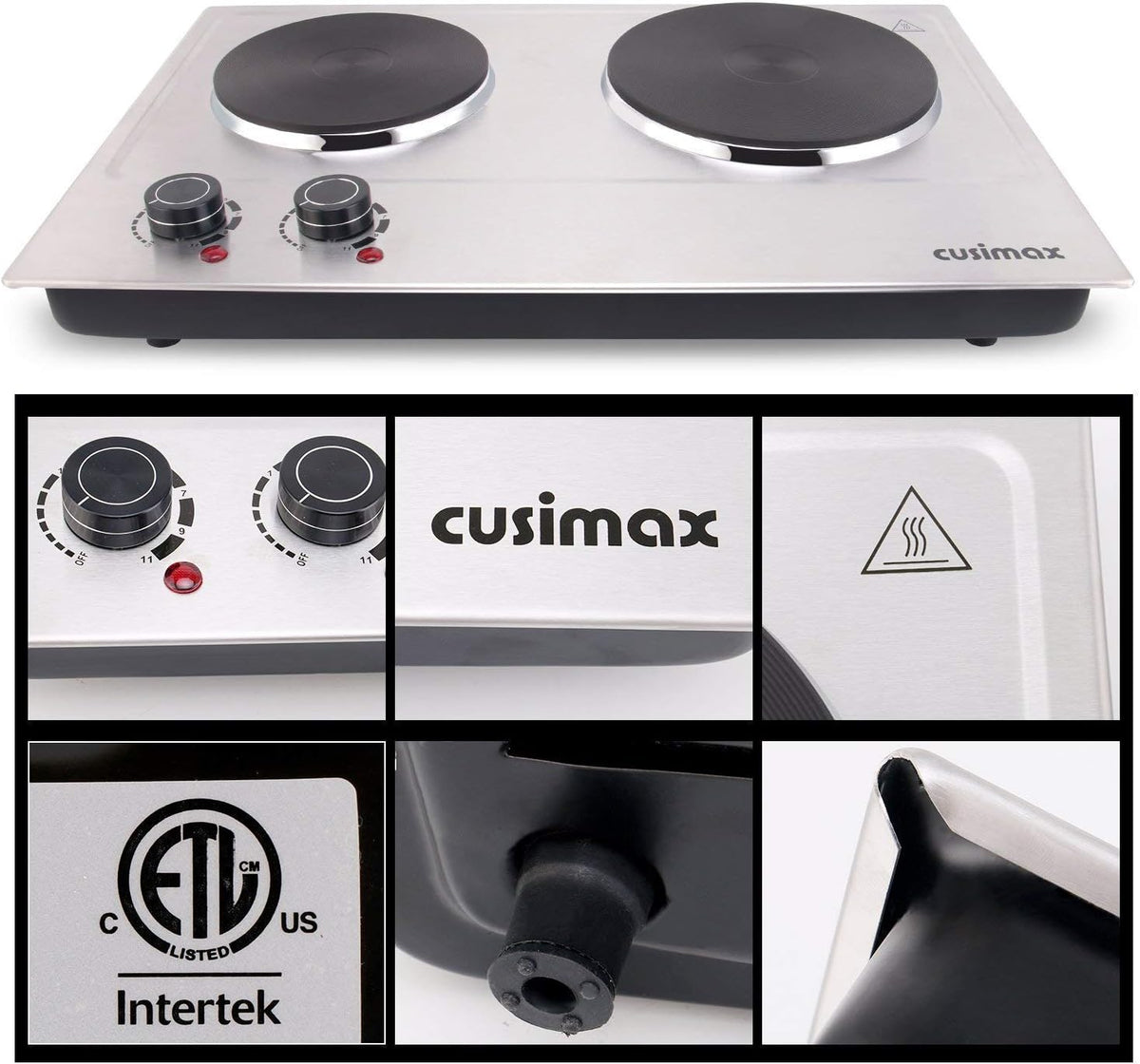 1800W Stainless Steel Double Electric Hot Plate T536306