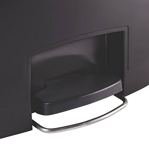 Black 13.2 gal Plastic Step-On Trash Can F45048