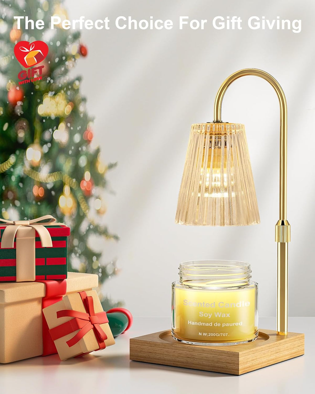 Candle Warmer Lamp with Timer, Dimmable, Adjustable Height M193