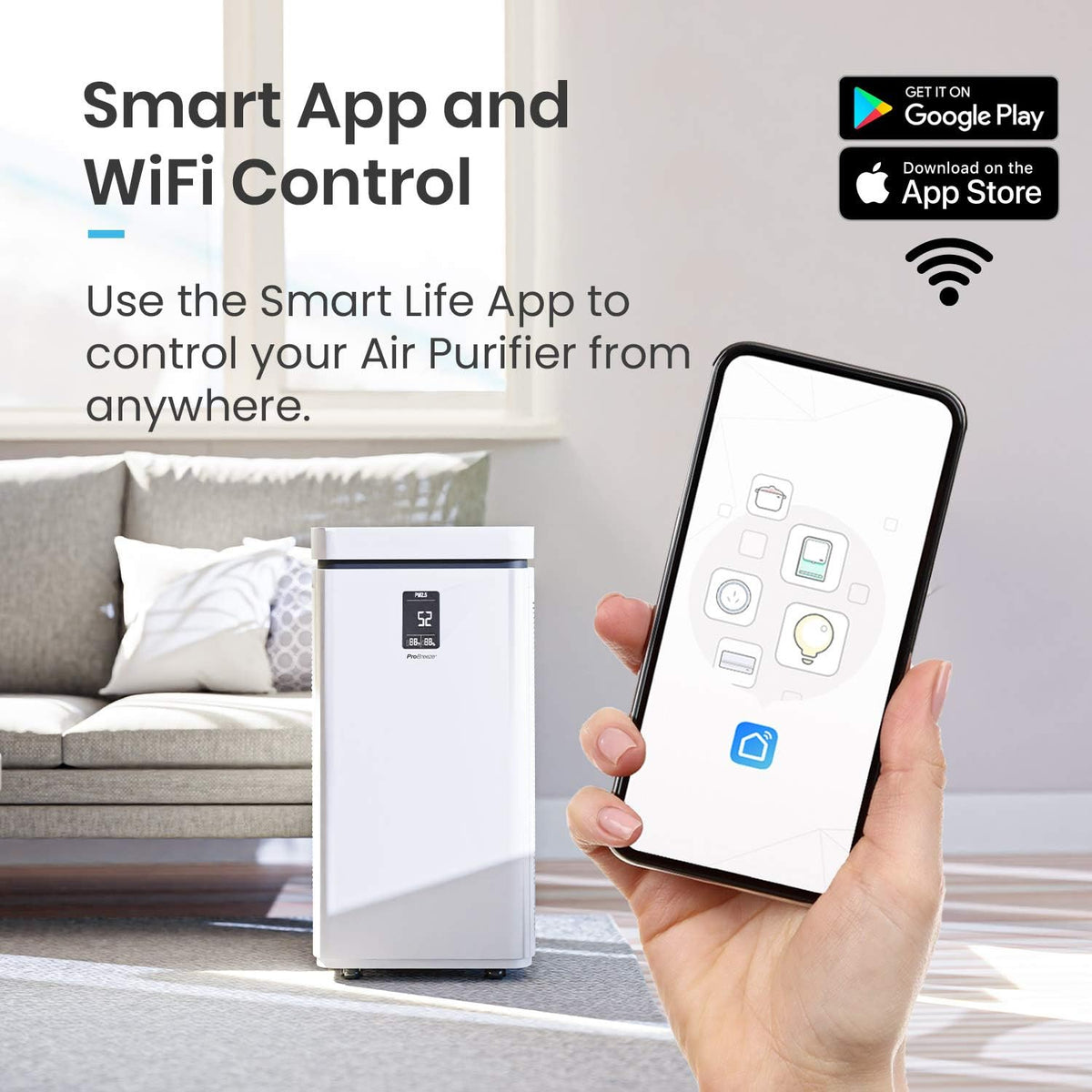 Large Air Purifier True HEPA H13 Filter V5749