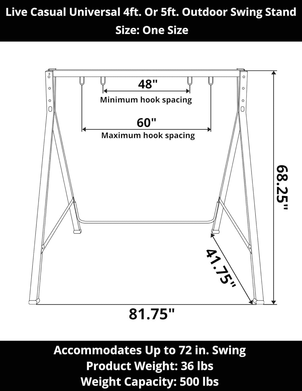 4ft. Or 5ft. Outdoor Swing Stand A2076