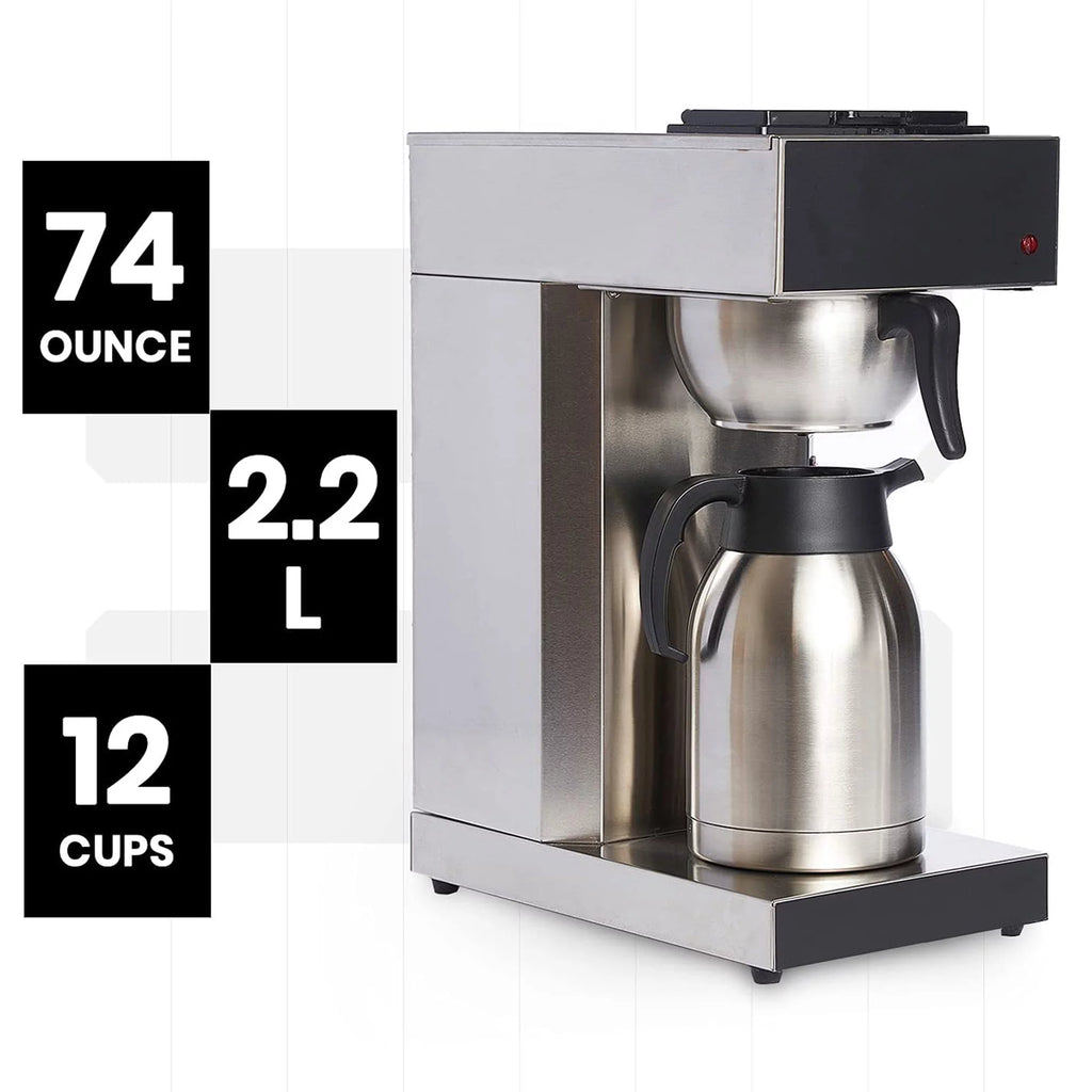12 Cup Stainless Steel Pour Over Coffee Maker O84542