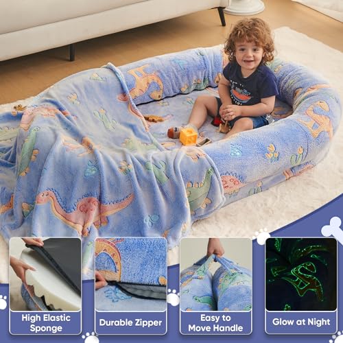 Navy Large Orthopedic Pet Sleeping Bed A22864