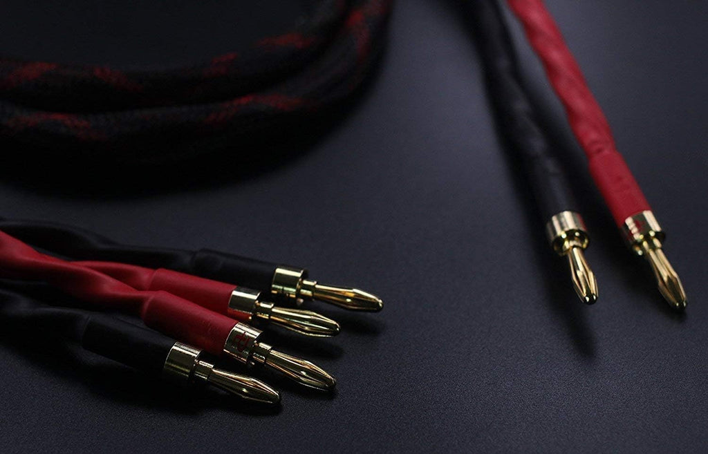Bi-Wire Speaker Cable 2 Banana Plugs 4 Banana Plugs 1pair Set D7149