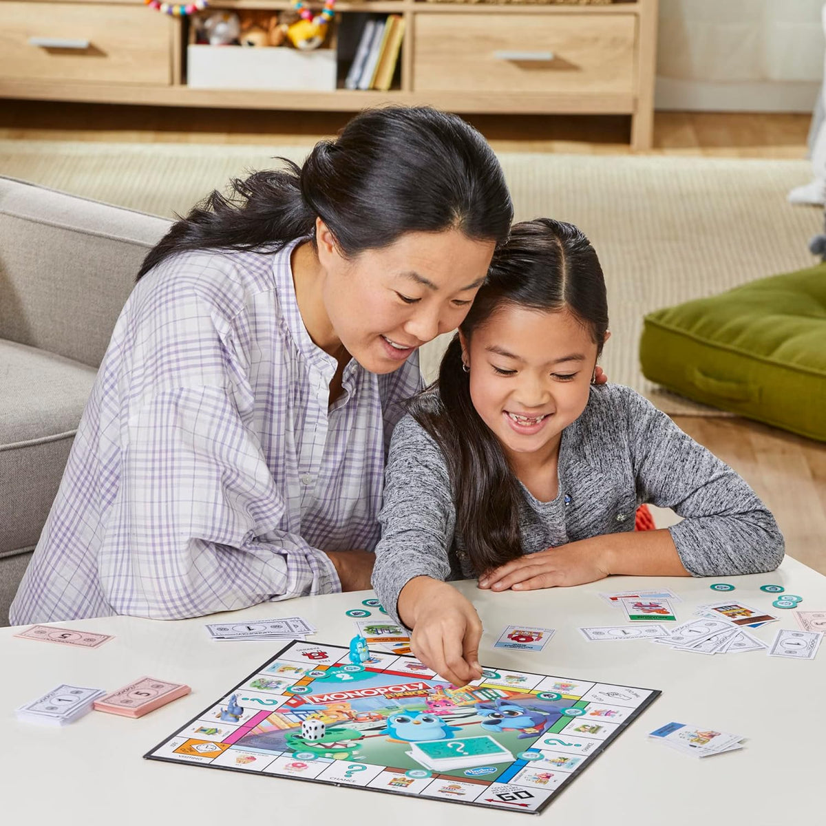 Monopoly Junior Board Game, 2-Sided Gameboard, 2 Games in 1 L129611