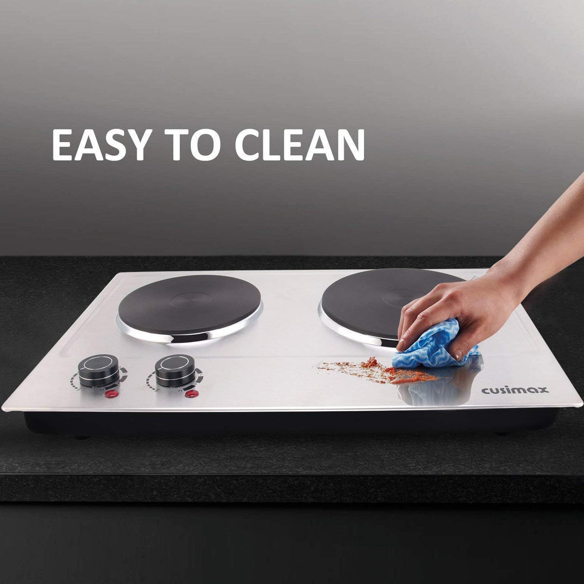 1800W Stainless Steel Double Electric Hot Plate T536306