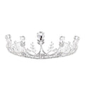 White Glass Crystal Crown Tiara Rhinestone Fashion Jewelry N688849