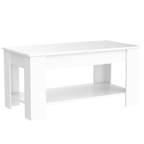 Black Wooden Lift Top Coffee Table with Storage Shelf Q7864