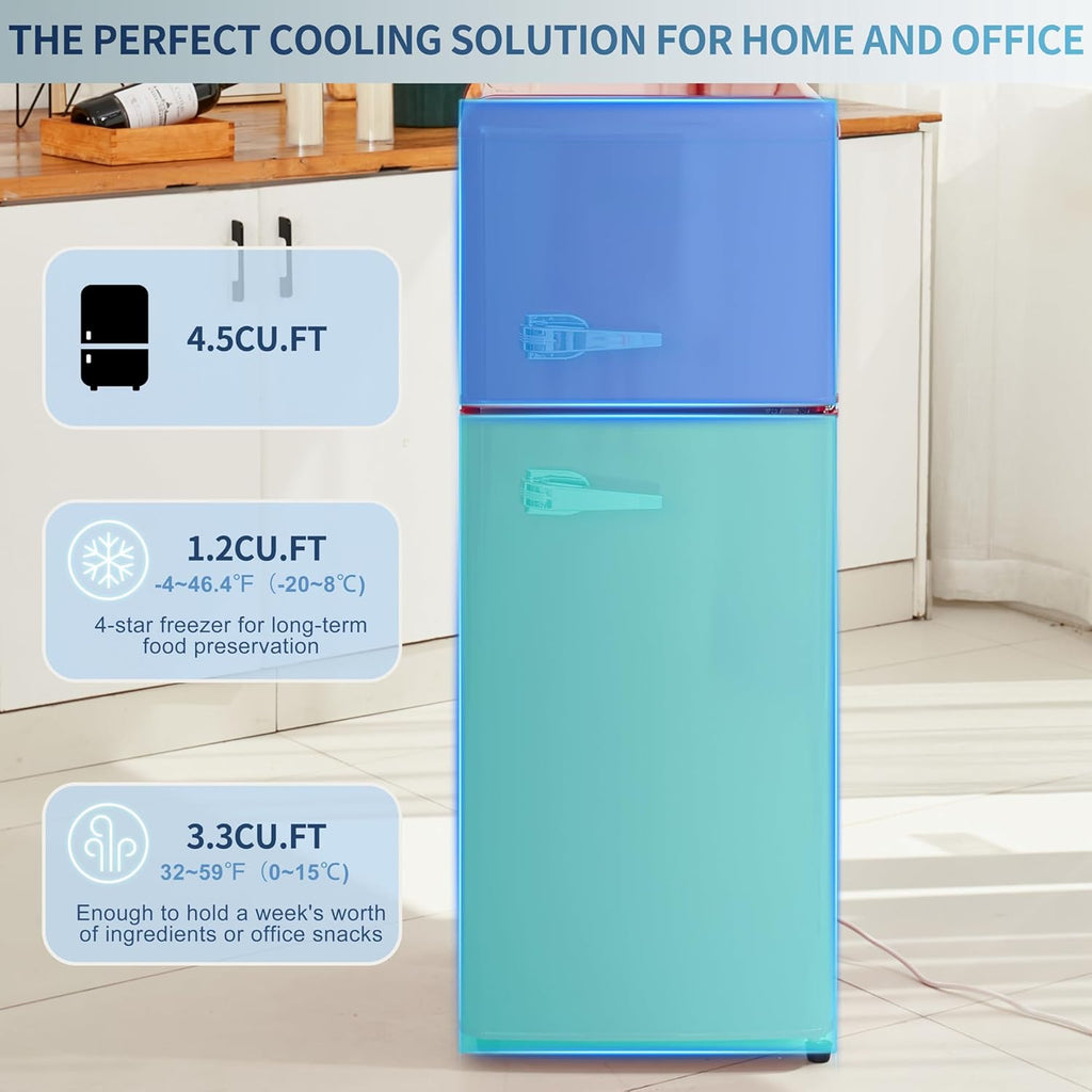 Compact Retro Refrigerator, 4.5 cu. ft. Dual Zone Z2700