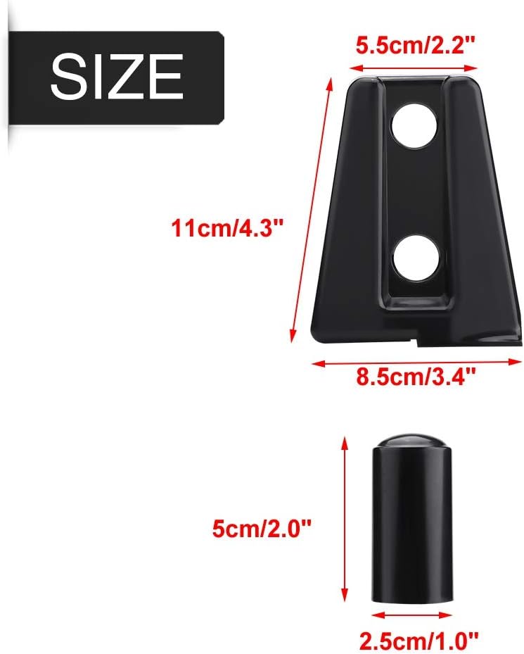 Black Car Door Hinge Cover Trim Protector 8pcs P6800