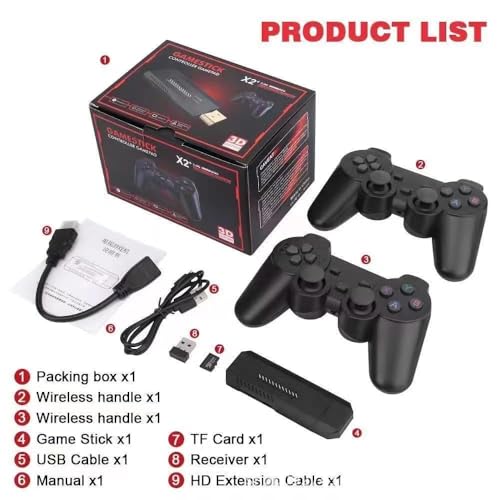 4K HDMI Wireless Retro Game Console Set with Dual Wireless Controllers Q751541