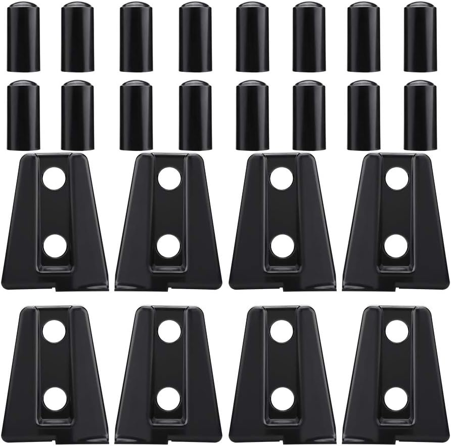 Black Car Door Hinge Cover Trim Protector 8pcs P6800