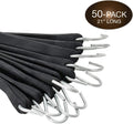 50 Pack 21" Natural Rubber Tarp Straps with Metal S-Hooks C336