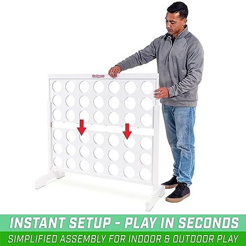 4 Foot Width Giant Portable 4 in a Row Game with Carry Case U829