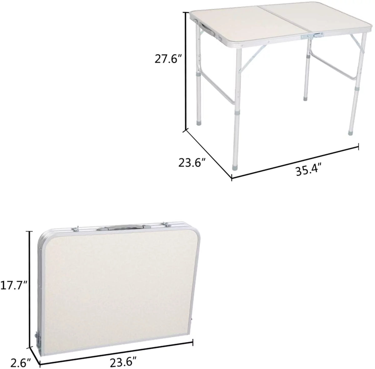 Aluminum Height Adjustable Portable Folding Table S4141