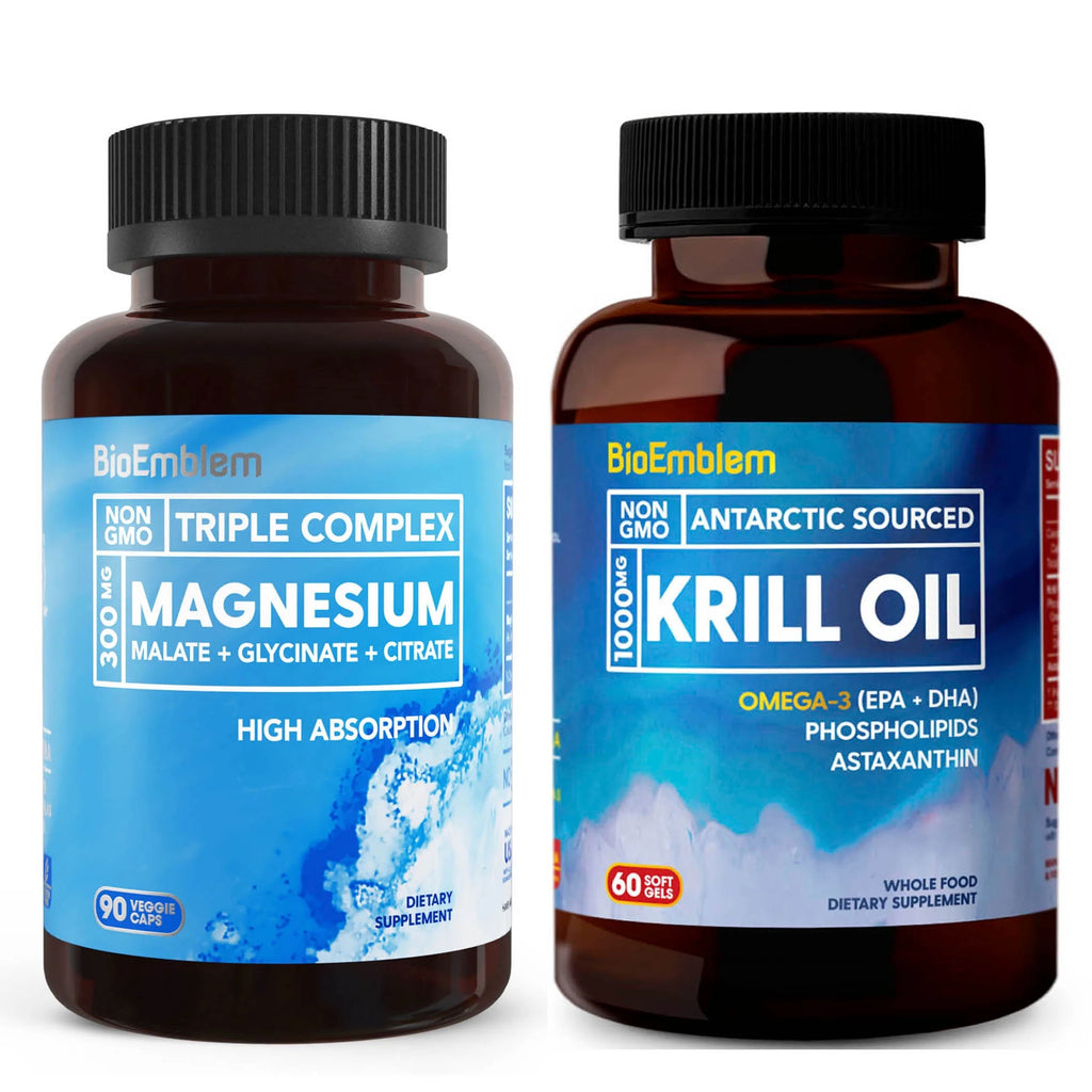 Triple Magnesium Glycinate, Malate, Citrate and Antarctic Krill Oil Z28795