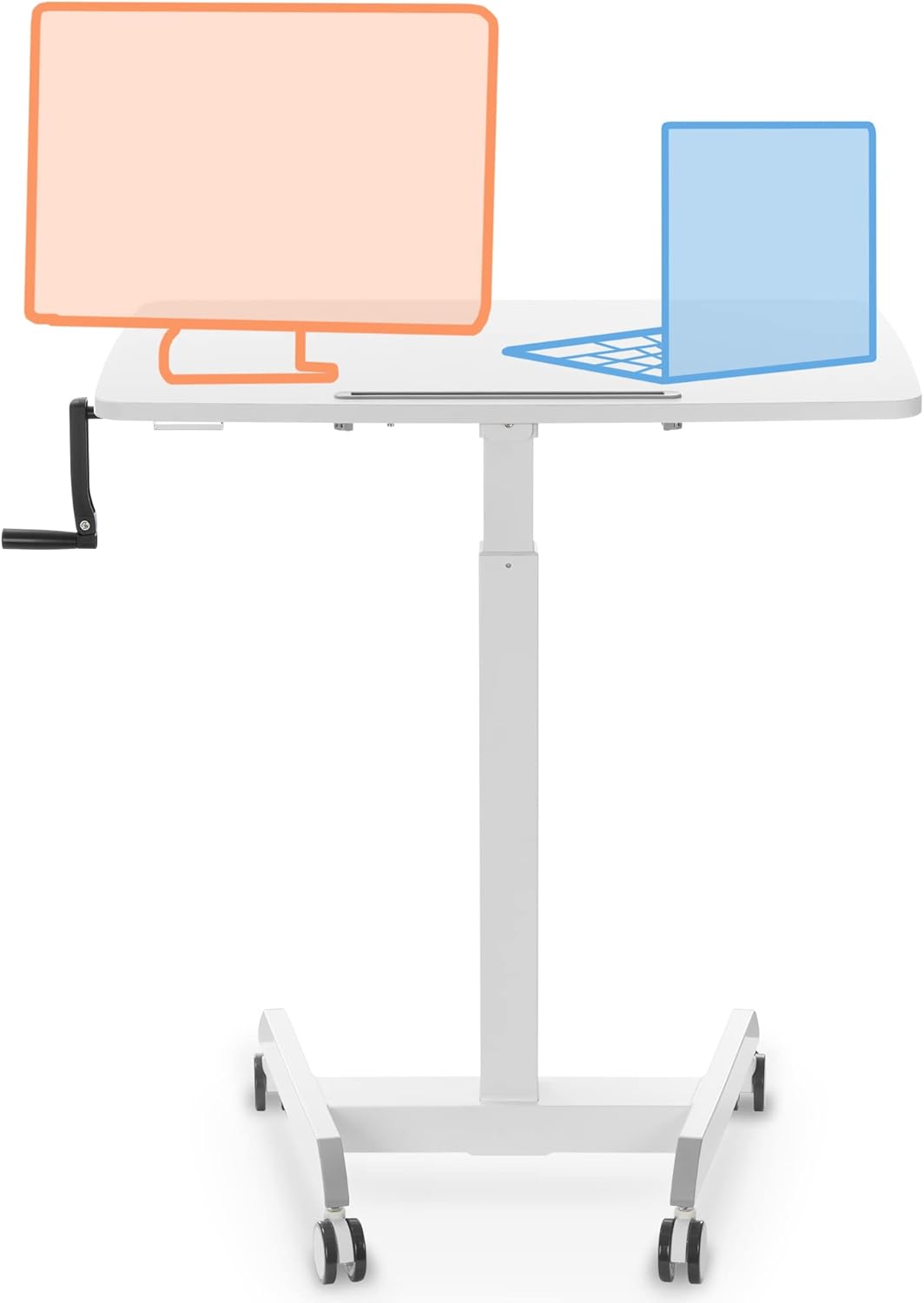 White 31in Portable Standing Desk I200549