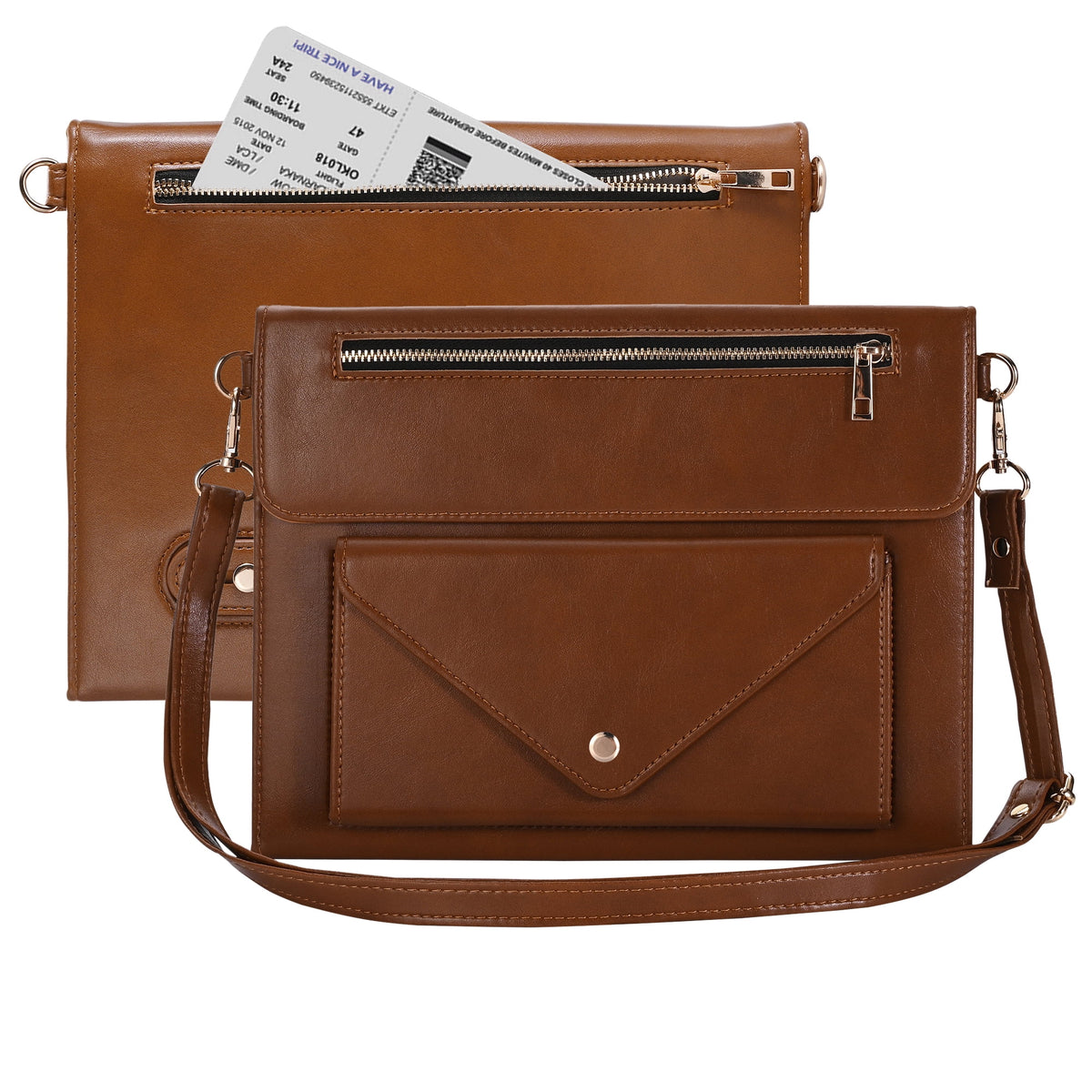 Brown PU Leather Portfolio Case for iPad Pro 12.9-inch J656407