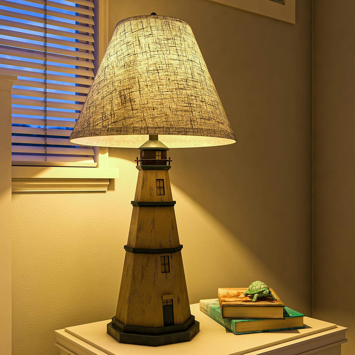 Casual Table Lamp 31 Inch Antique White H622