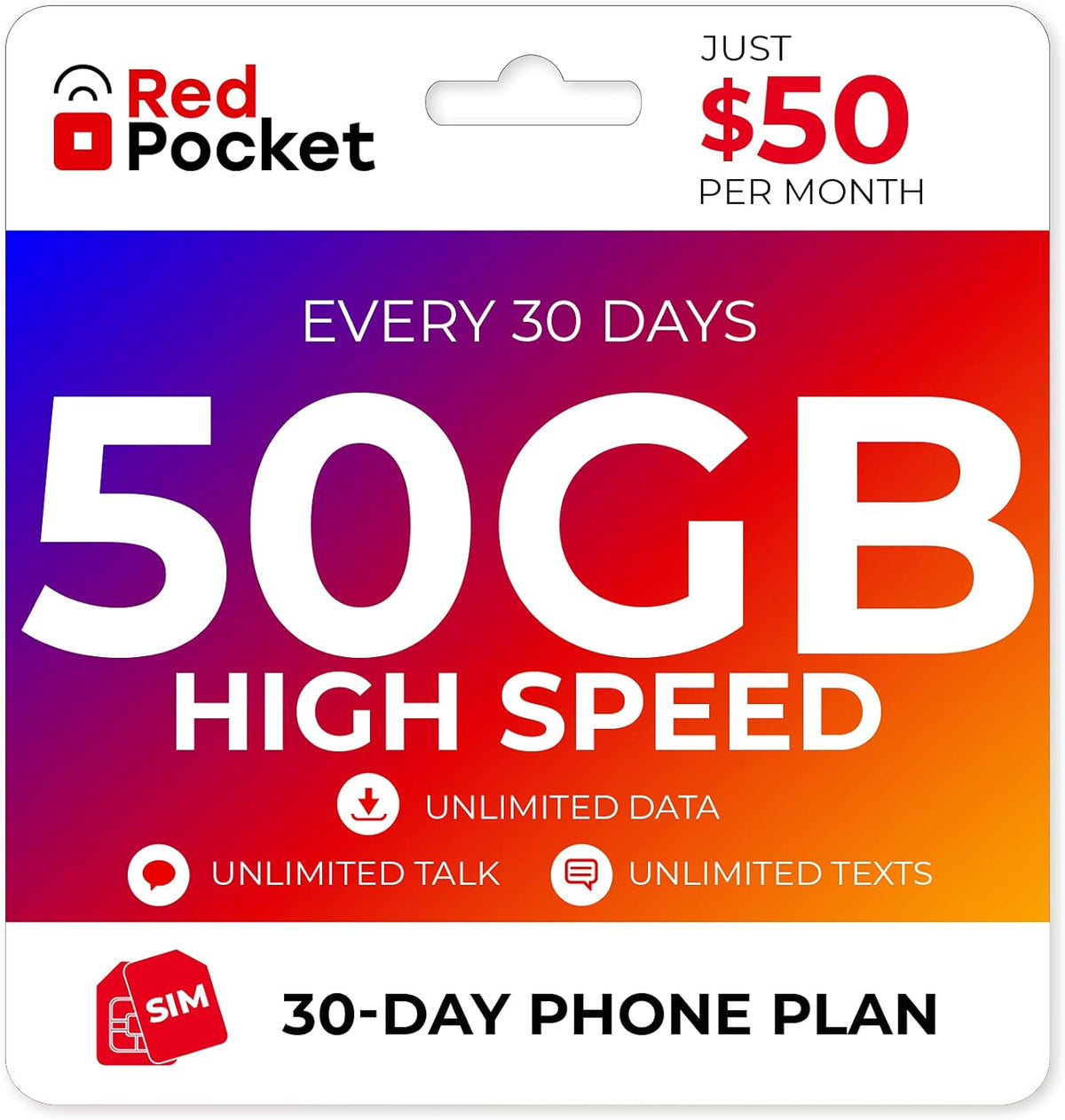 50GB 5G/LTE Data Phone Plan K632644