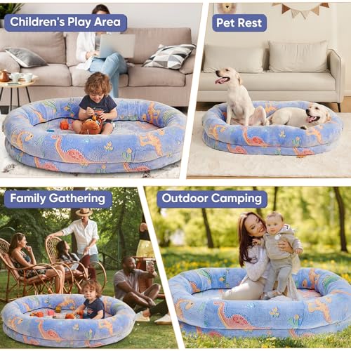 Navy Large Orthopedic Pet Sleeping Bed A22864