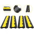 4 Packs 2 Channels Rubber Cable Protector Ramp D3432