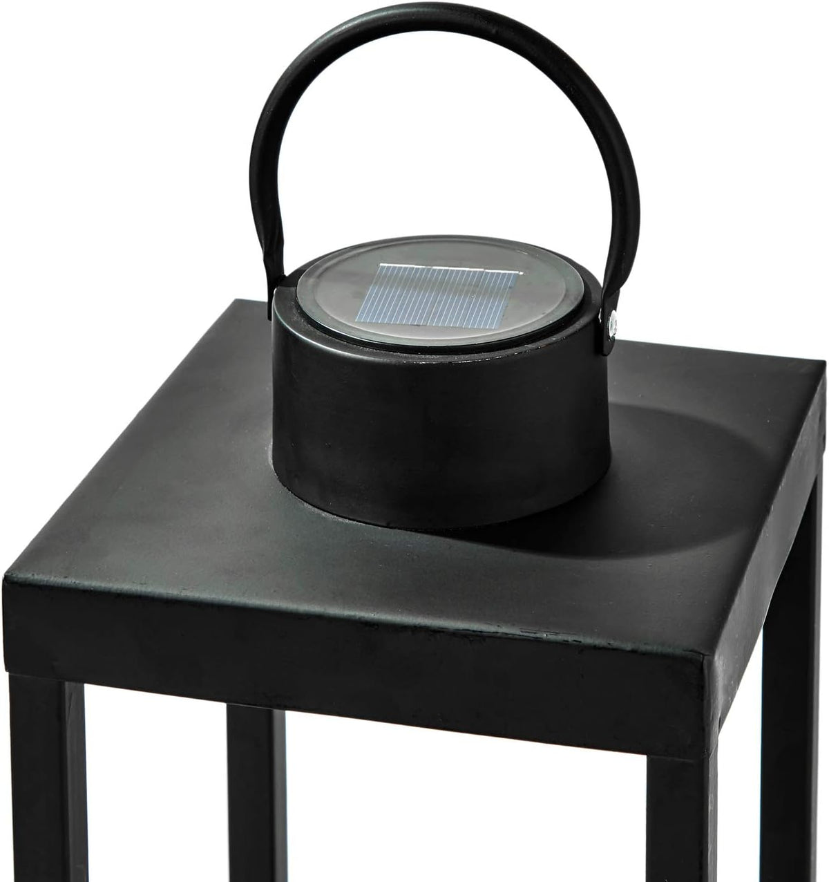 Large Outdoor Solar Lantern with Flameless Pillar Candle L558
