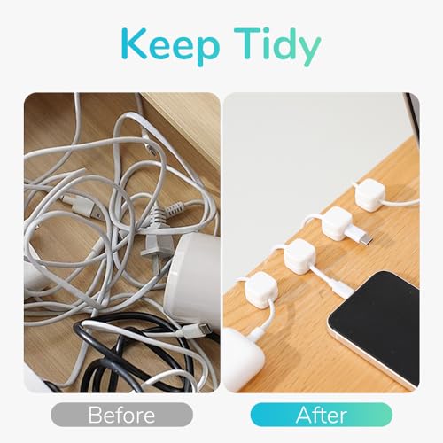Black 6 Pcs Magnetic Cable Organizer Clips K24161