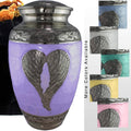Lilac/Silver Angel Wings Cremation Urns V433