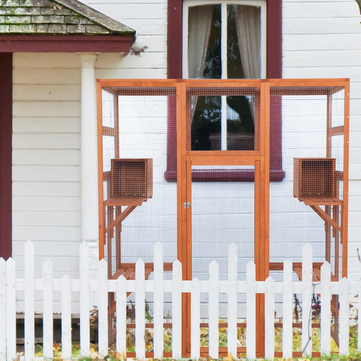 Large Wooden Cat House Catio Enclosure O38059