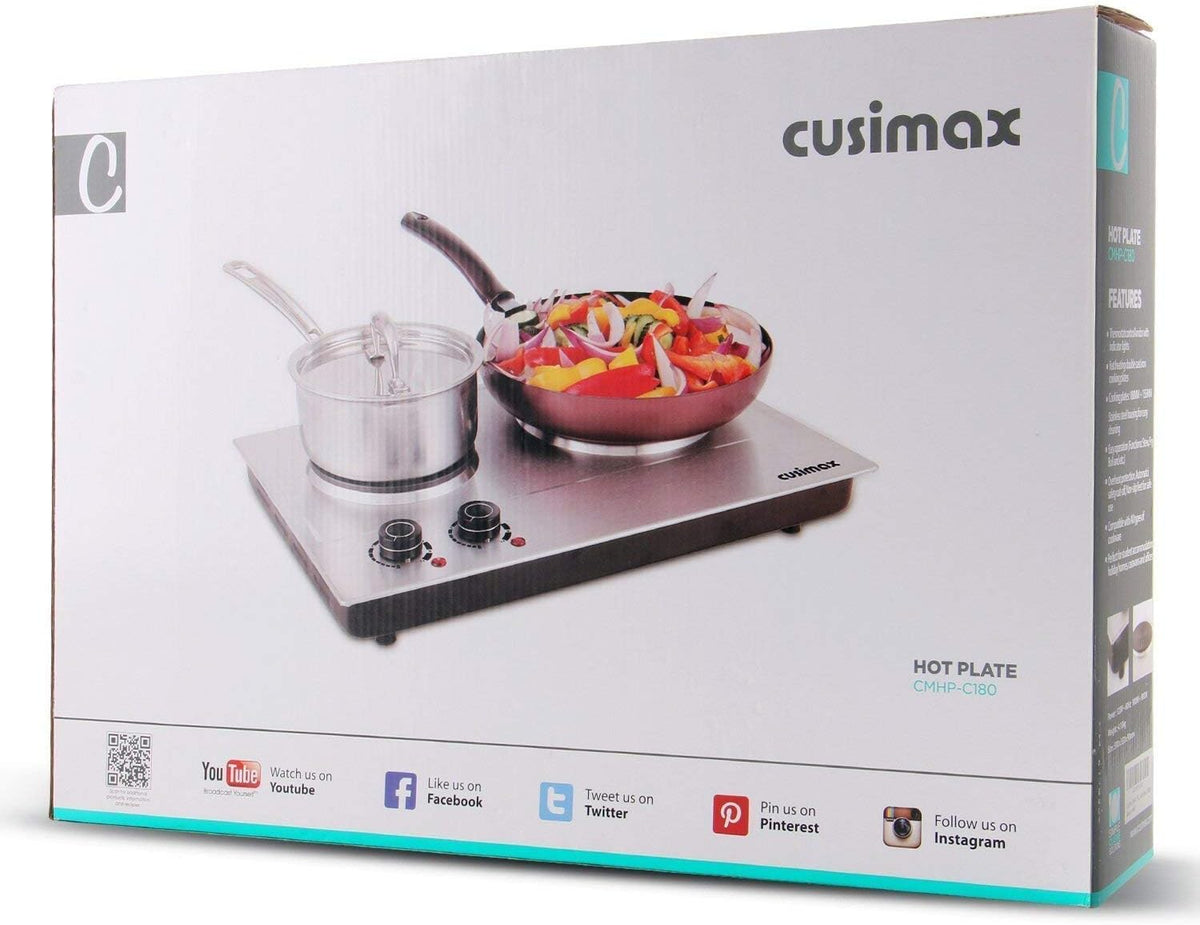 1800W Stainless Steel Double Electric Hot Plate T536306