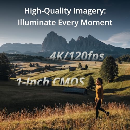 Vlogging Camera with 1'' CMOS & 4K/120fps Video, 3-Axis Stabilization, 2" Rotatable Touchscreen P7269