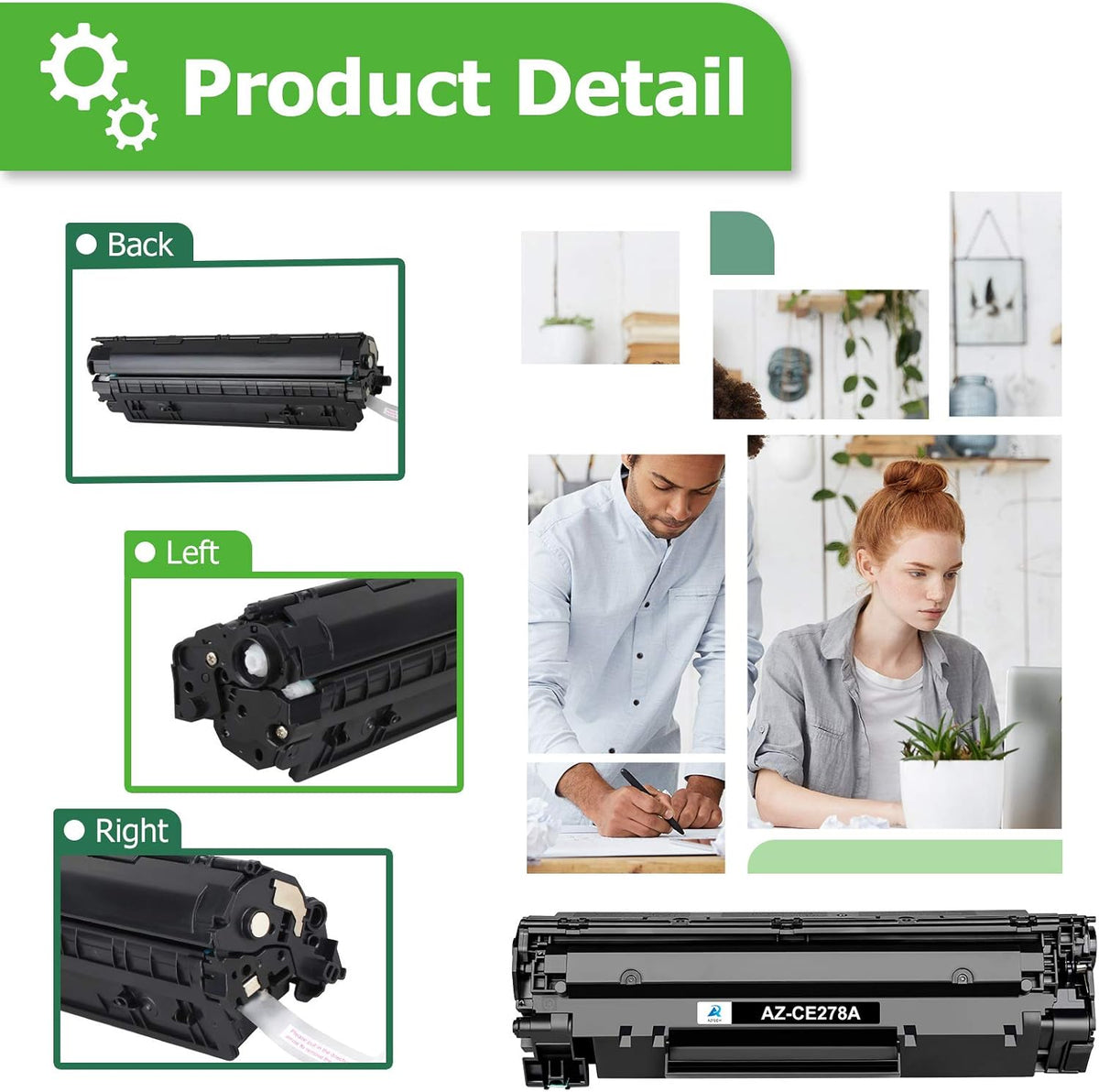 Compatible Toner Cartridge Replacement Black 4-Pack F9956