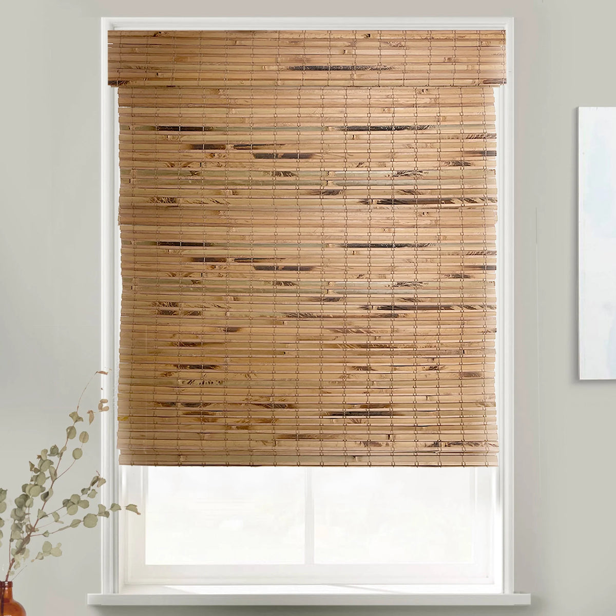 Bamboo Roman Shades 37"W X 60"H K296540