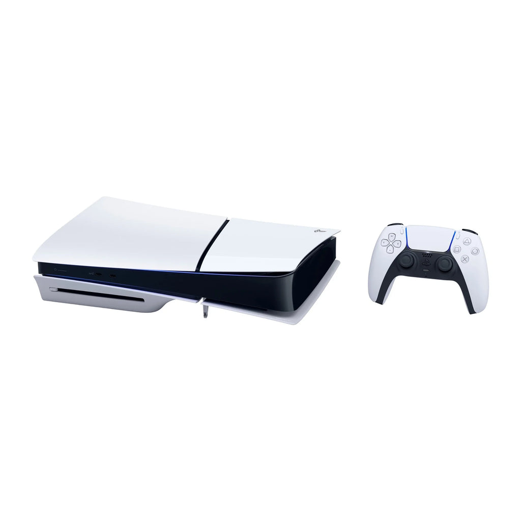 White PS5 Disc Slim Gaming Console with Wireless Controller D38684