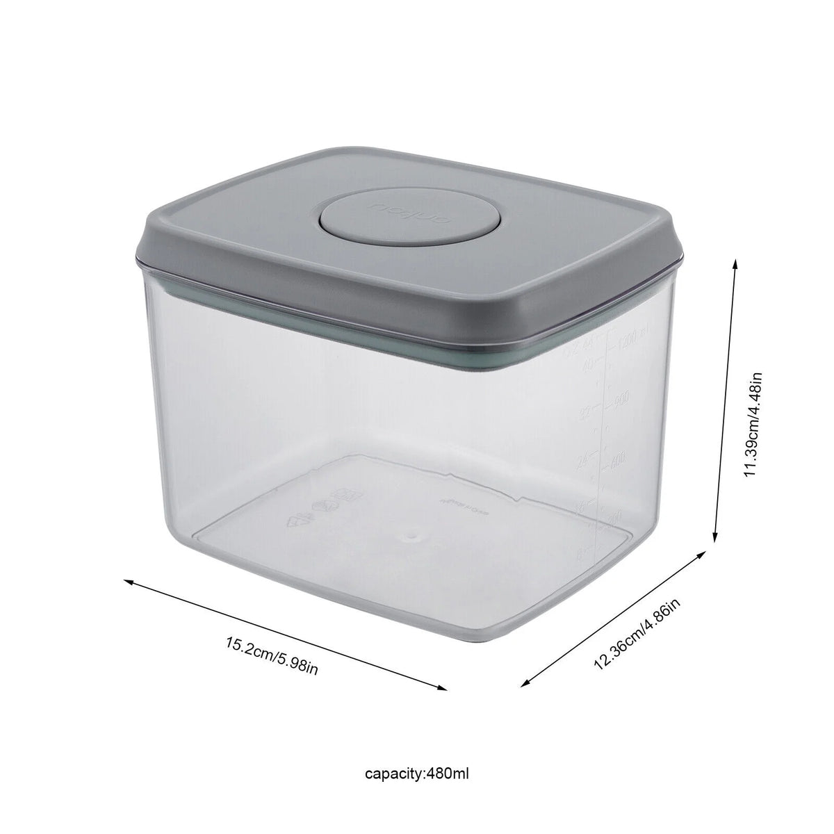 8 Piece Airtight Stackable Plastic Food Storage Containers O63873