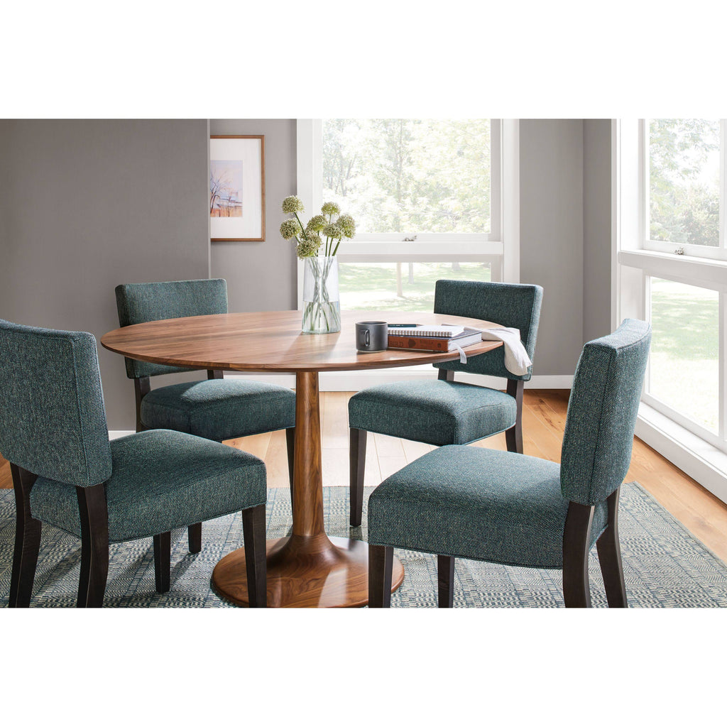 Modern Georgia Side Chair in Conley Graphite with Charcoal Legs Grey Q13091