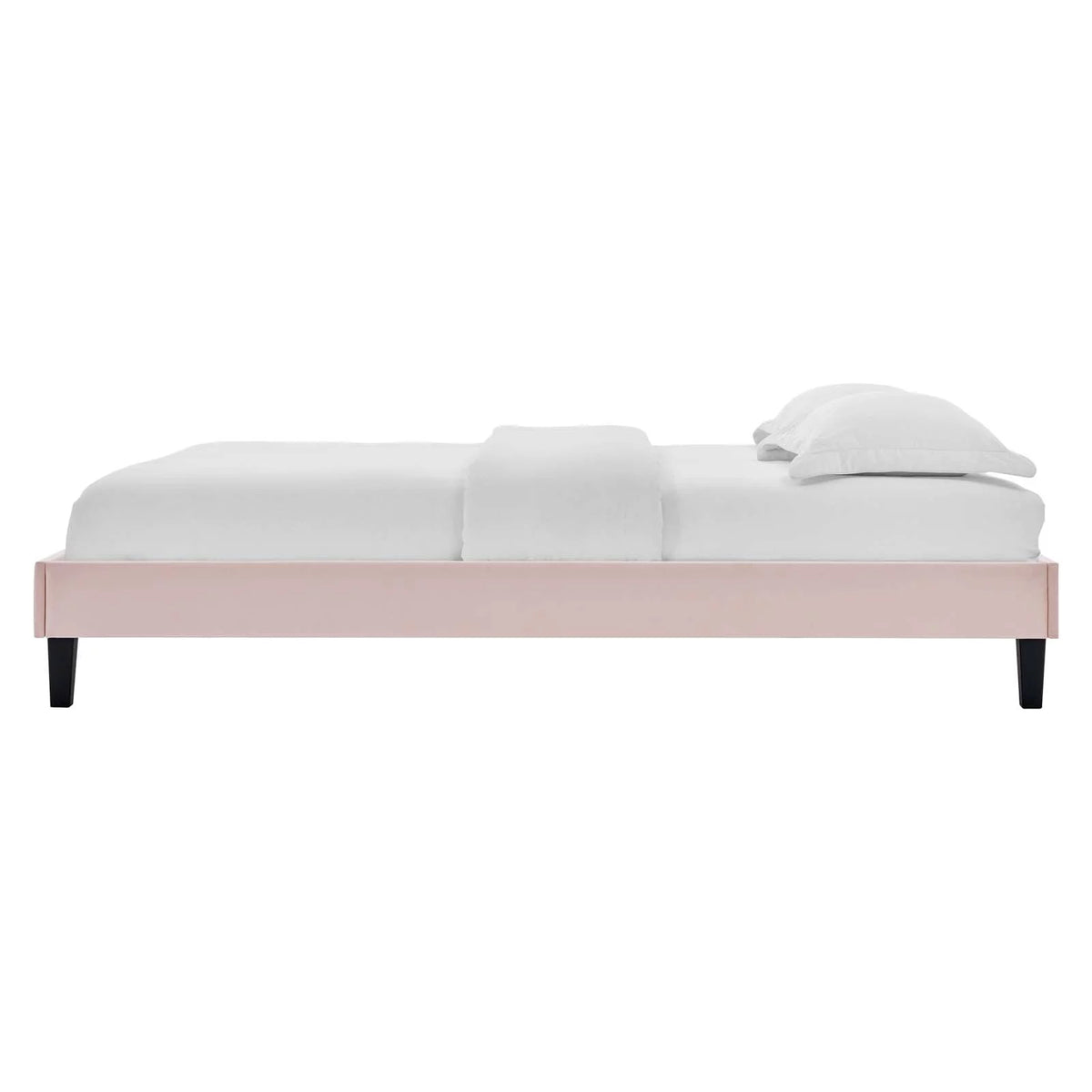 Queen Size Velvet Platform Bed Frame A8375