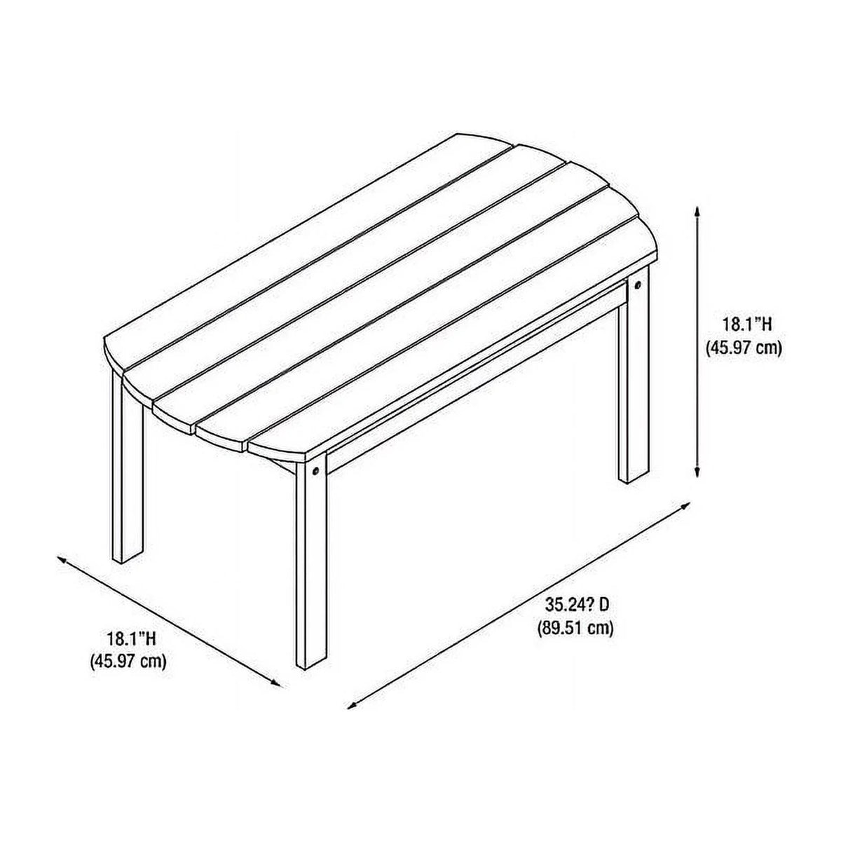 Brown Wood Outdoor Coffee Table P3942