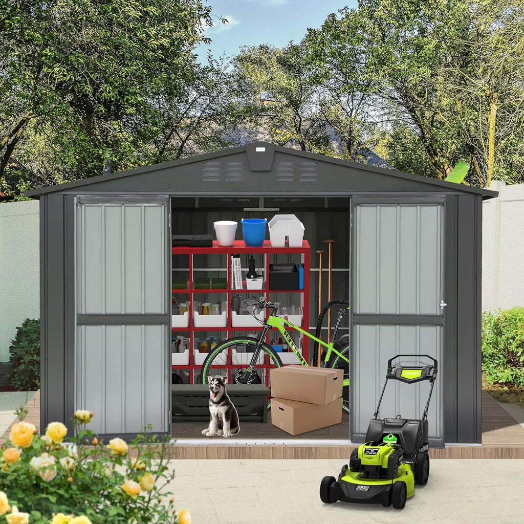 Metal Garden Shed with Lockable Door R6317
