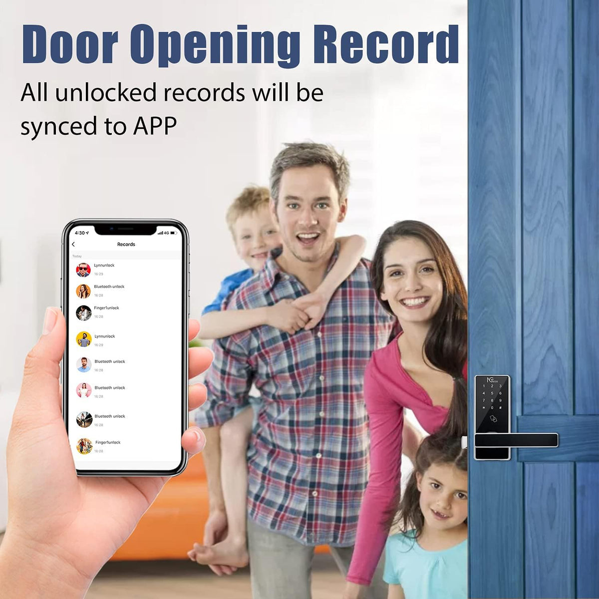 Smart Lock with WiFi Keyless Entry Digital Keypad M236967