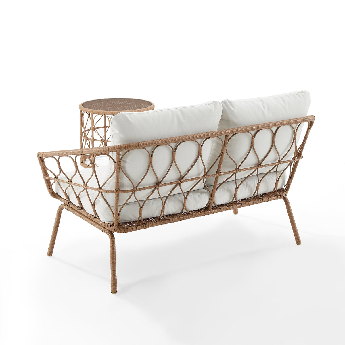 Natural Wicker Outdoor Conversation Set D1274