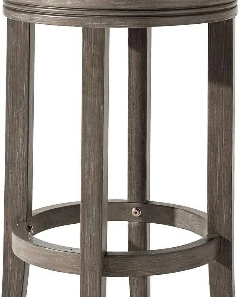 Eva Stool Weathered Oak Finish Vegan Leather U16309