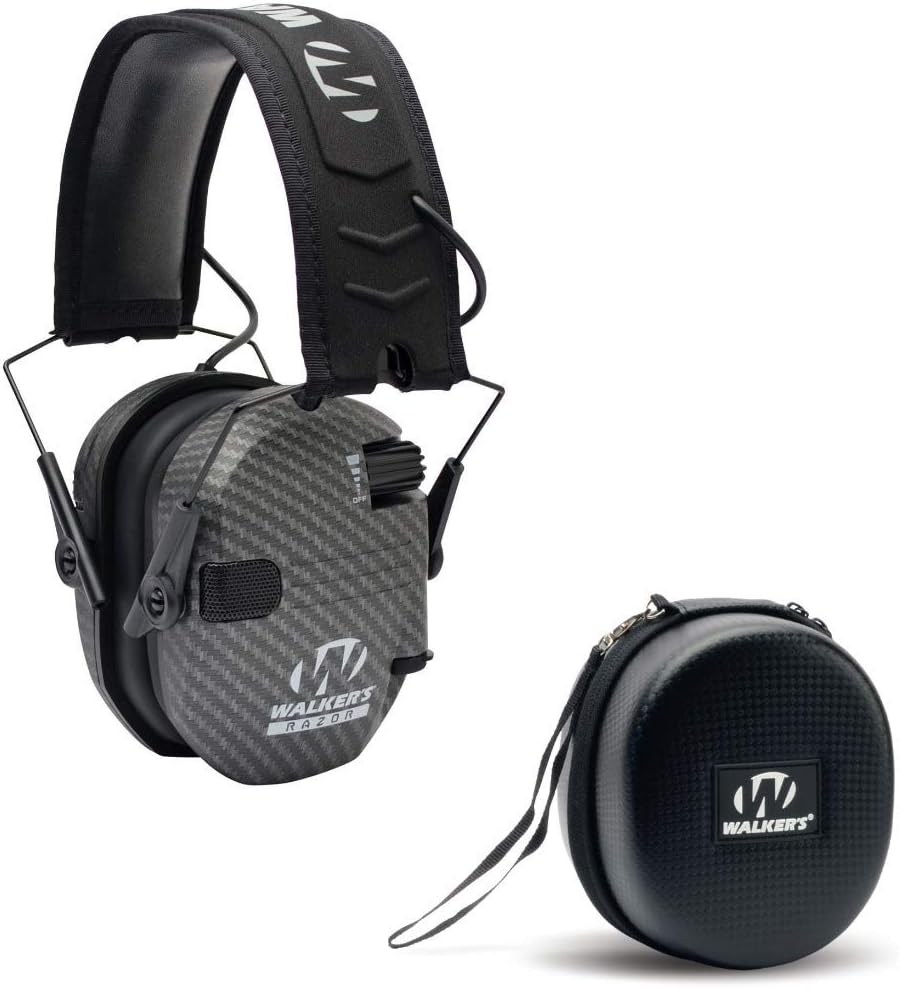 Razor Slim Electronic Shooting Hearing Protection Muff with Protective Case D41167