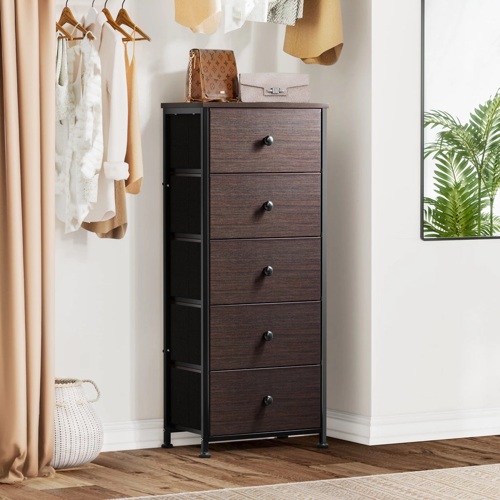 Rustic Brown 5 Drawer Dresser Y173573