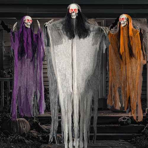 3 Pack Lighted Up Eyes Halloween Hanging Decorations I257